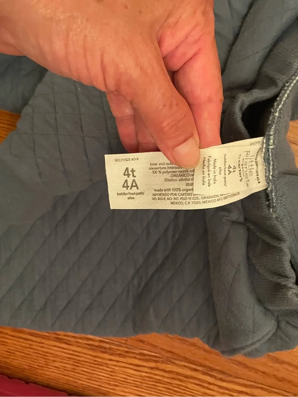 Carter's Slate Gray Quilted Lounge Pullover & Jogger Set